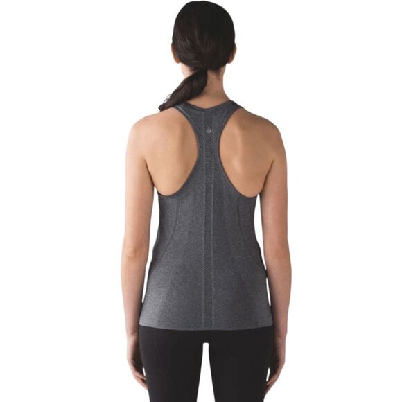 LULULEMON ATHLETICA Swiftly Tech Tank 'Heathered Black' Size 6 - Picture 2 of 4